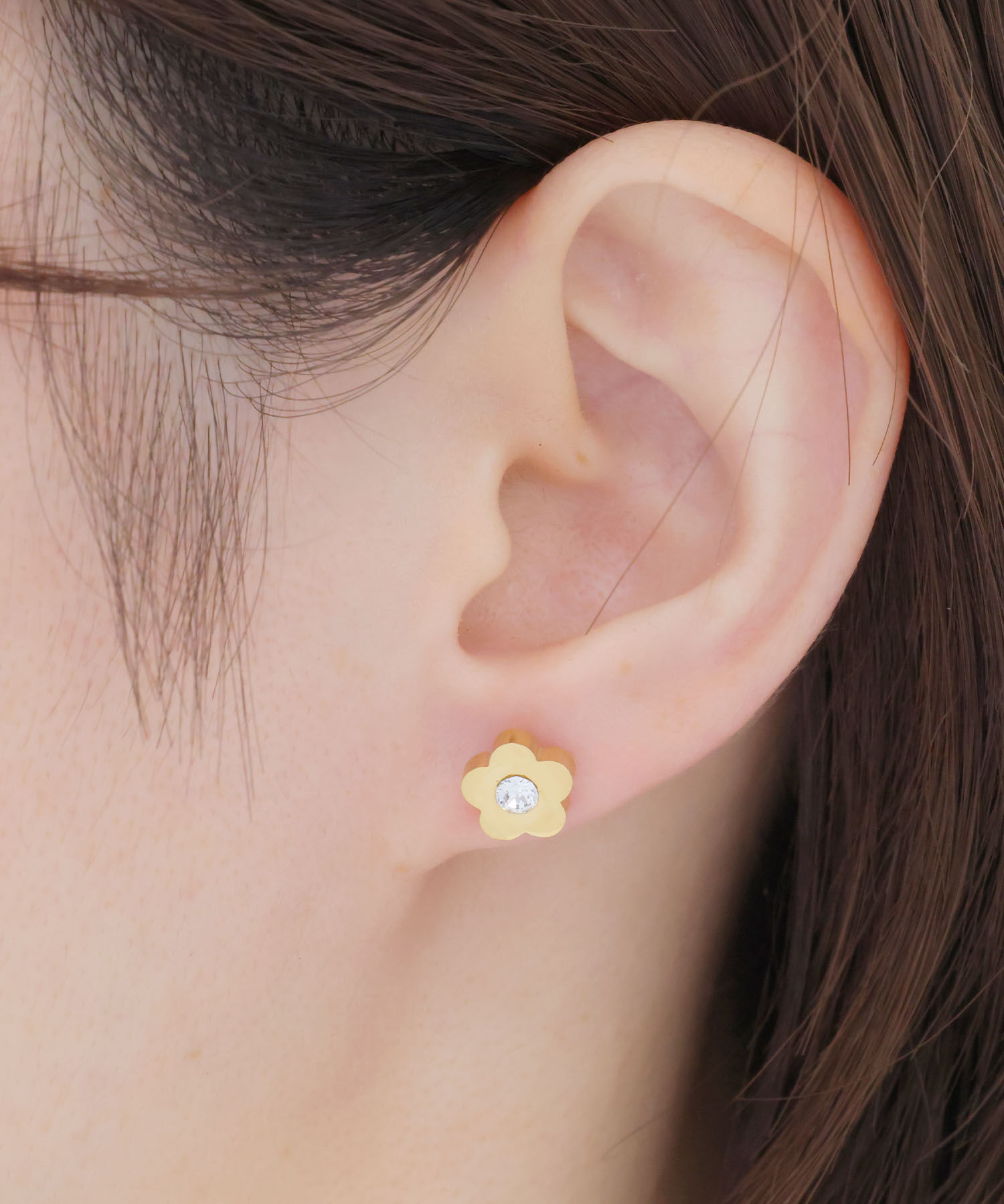 MARY QUANT「プチデイジーステンレス ピアス」|ピアス|ゴールド