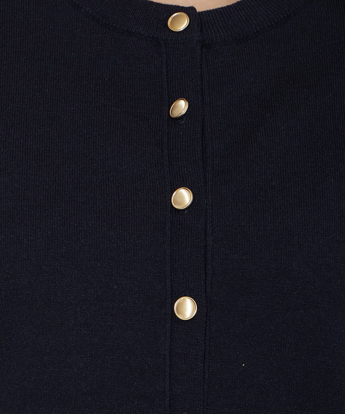 アンドクチュール「異素材リボンニットカーディガン」|カーディガン|