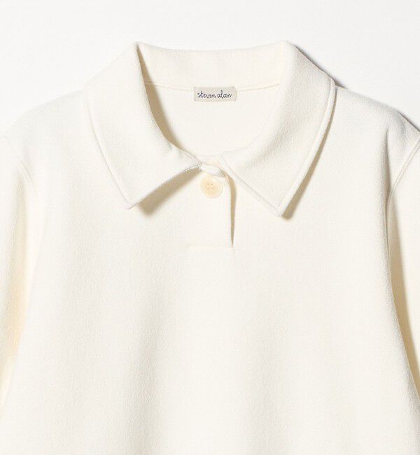 STEVEN ALAN「＜Steven Alan＞ブークレ ダンボール ワンボタン ハーフスリーブ プルオーバー」|Tシャツ・カットソー|