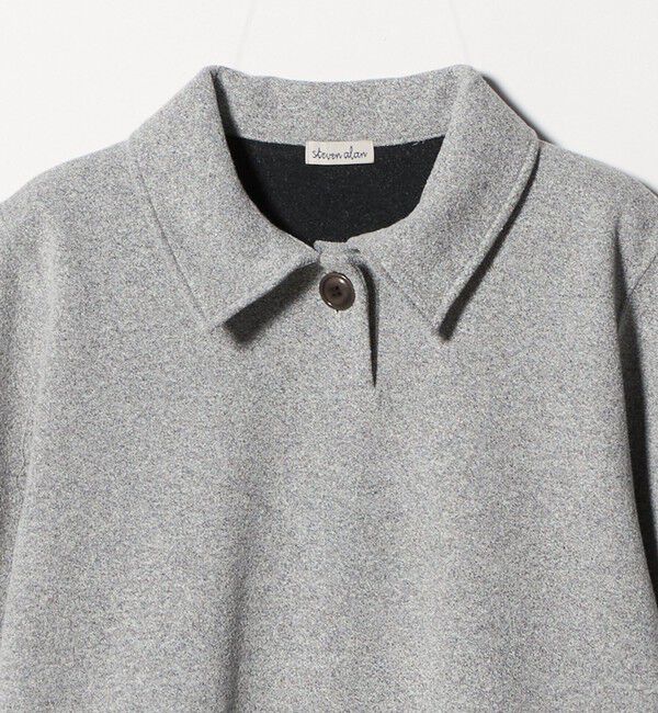 STEVEN ALAN「＜Steven Alan＞ブークレ ダンボール ワンボタン ハーフスリーブ プルオーバー」|Tシャツ・カットソー|