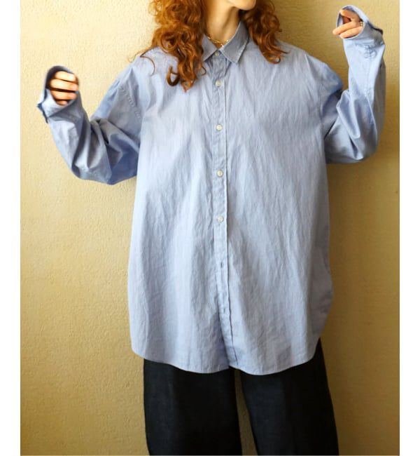 journal standard luxe「ハイカウントタイプライターPlainシャツ」|シャツ・ブラウス|ブルー