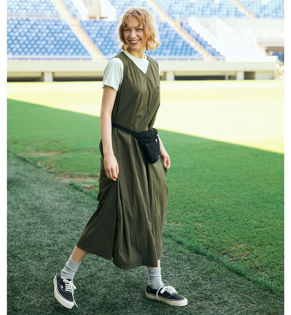 GYMPHLEX「Gymphlex | リップストップ ノースリーブワンピース WOMEN」|ワンピース|OLIVE