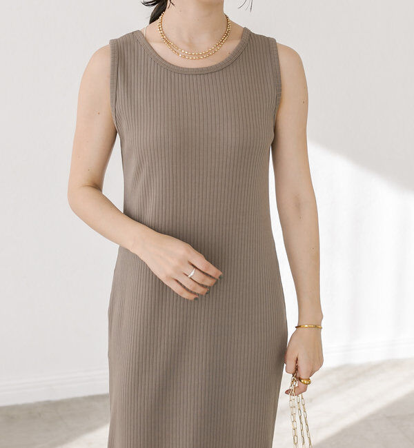  「【マイナス3kg/レビュー高評価☆】2WAYリブタンクワンピース」|ワンピース|