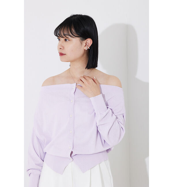 Rouge vif「オフショルダー2WAYカーディガン」|カーディガン|