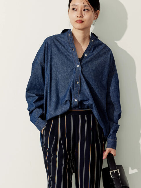  「ドロップショルダーデニムシャツ」|シャツ・ブラウス|