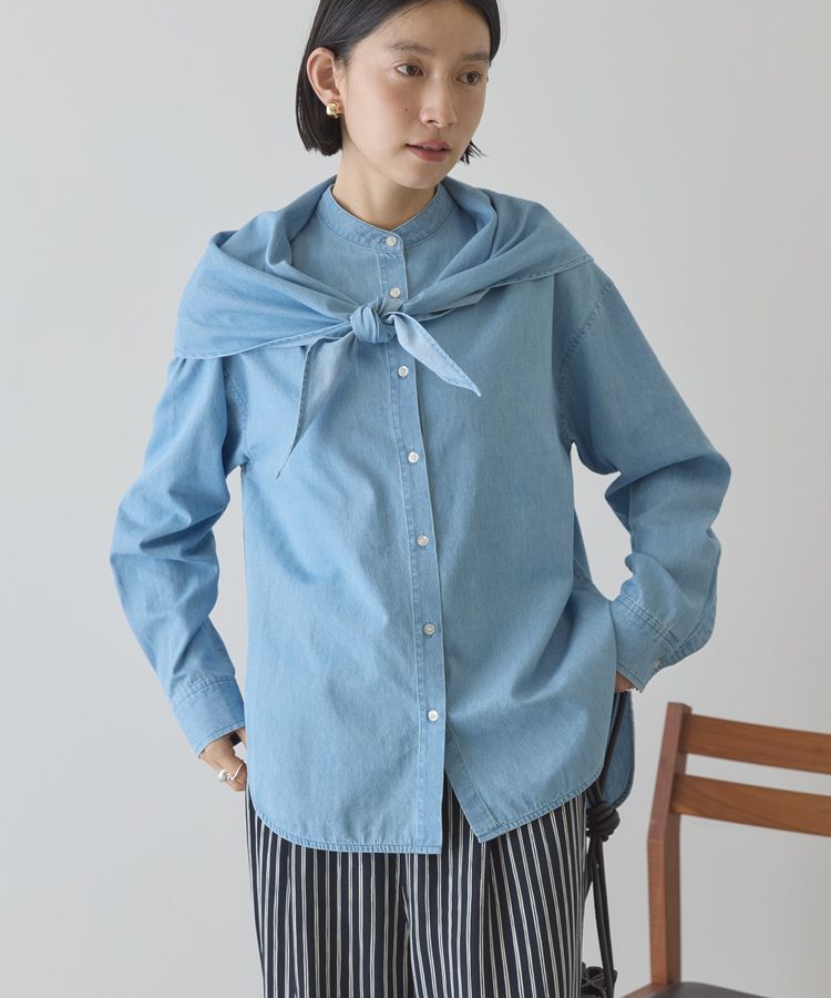AMERICAN HOLIC「スカーフセットデニムシャツ」|シャツ・ブラウス|