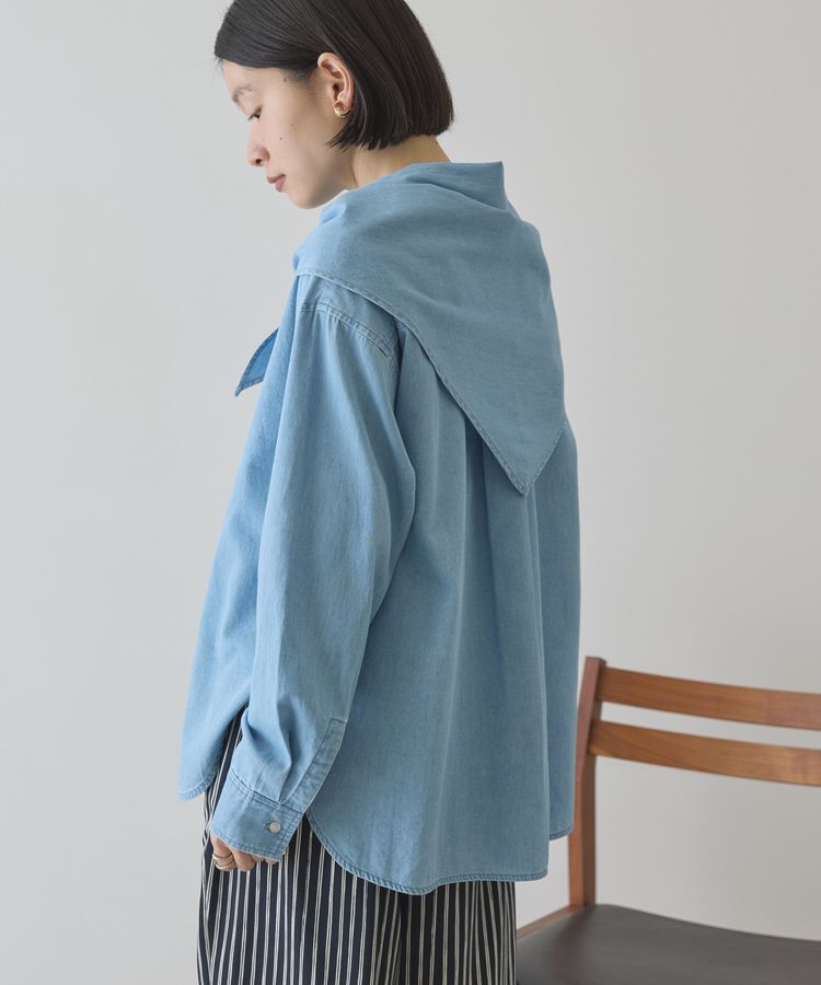 AMERICAN HOLIC「スカーフセットデニムシャツ」|シャツ・ブラウス|