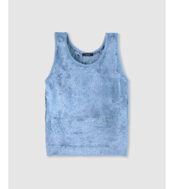 allureville「ベロアタンクプルオーバー」|ニット・セーター|ライトブルー
