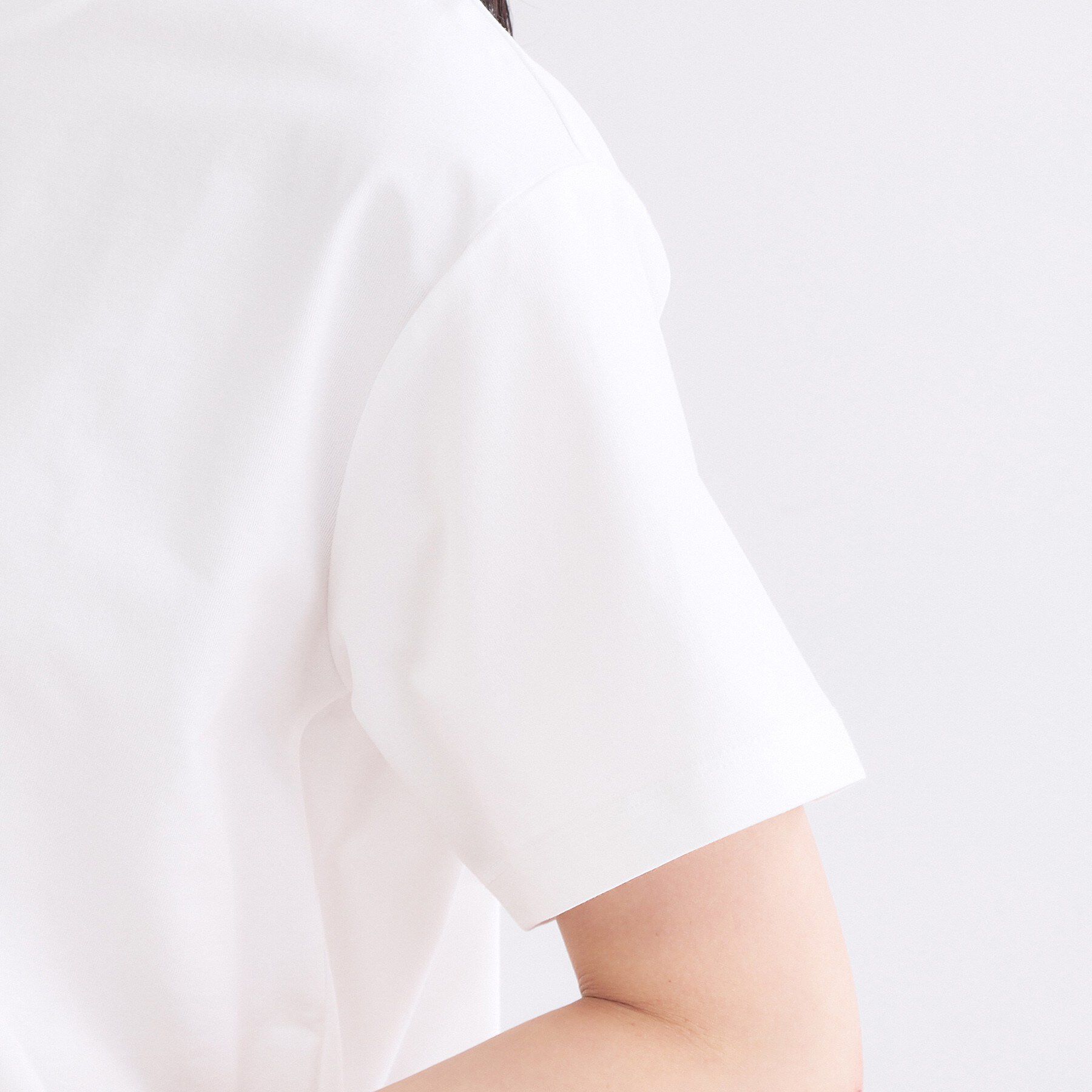 OPAQUE.CLIP「ロゴプリント＆刺繍Tシャツ【洗濯機OK】」|Tシャツ・カットソー|