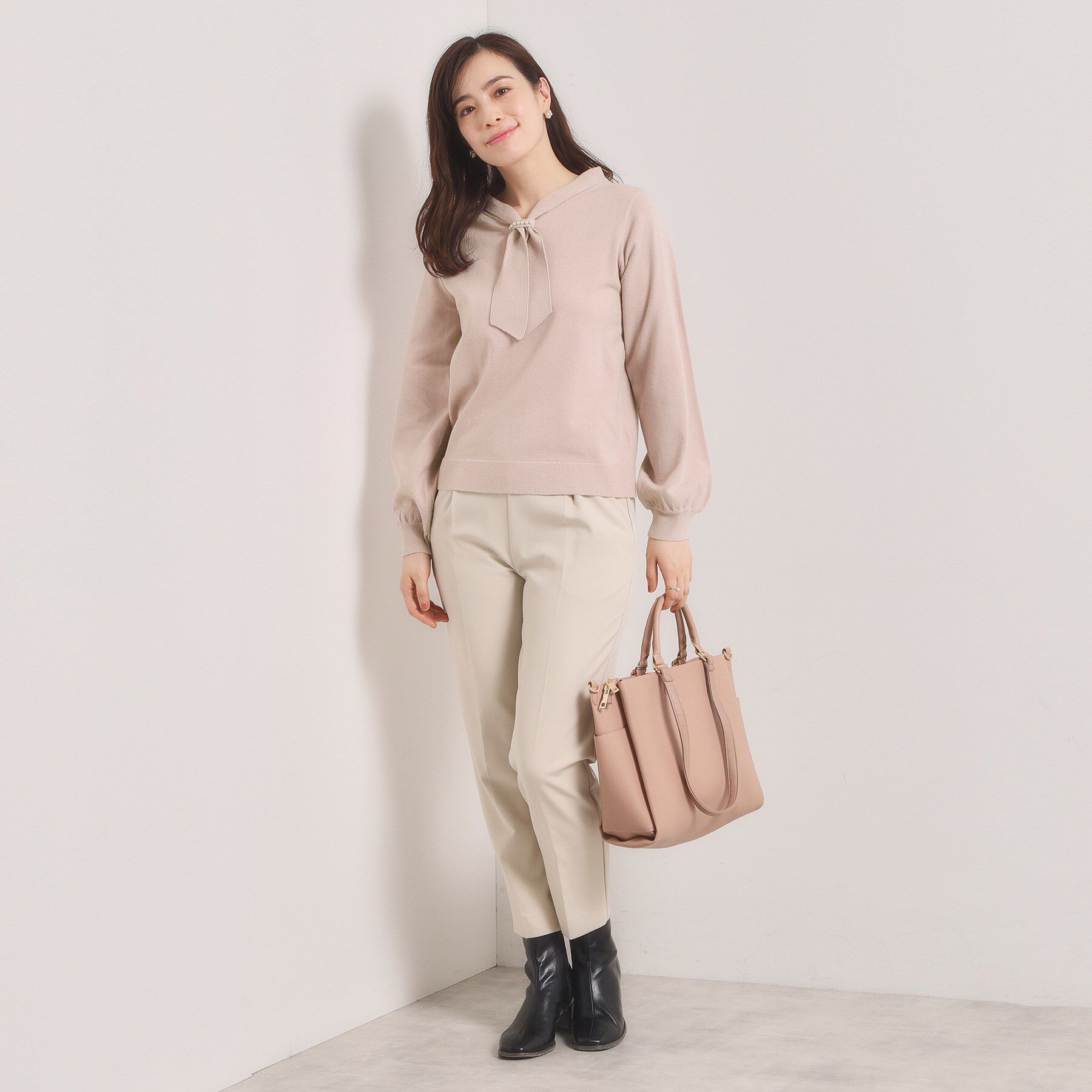 ITS&rsquo;DEMO「【手洗い可】総針ボウタイニット」|ニット・セーター|