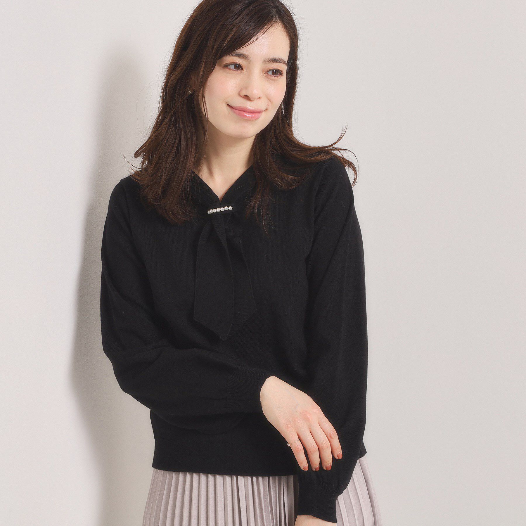 ITS&rsquo;DEMO「【手洗い可】総針ボウタイニット」|ニット・セーター|