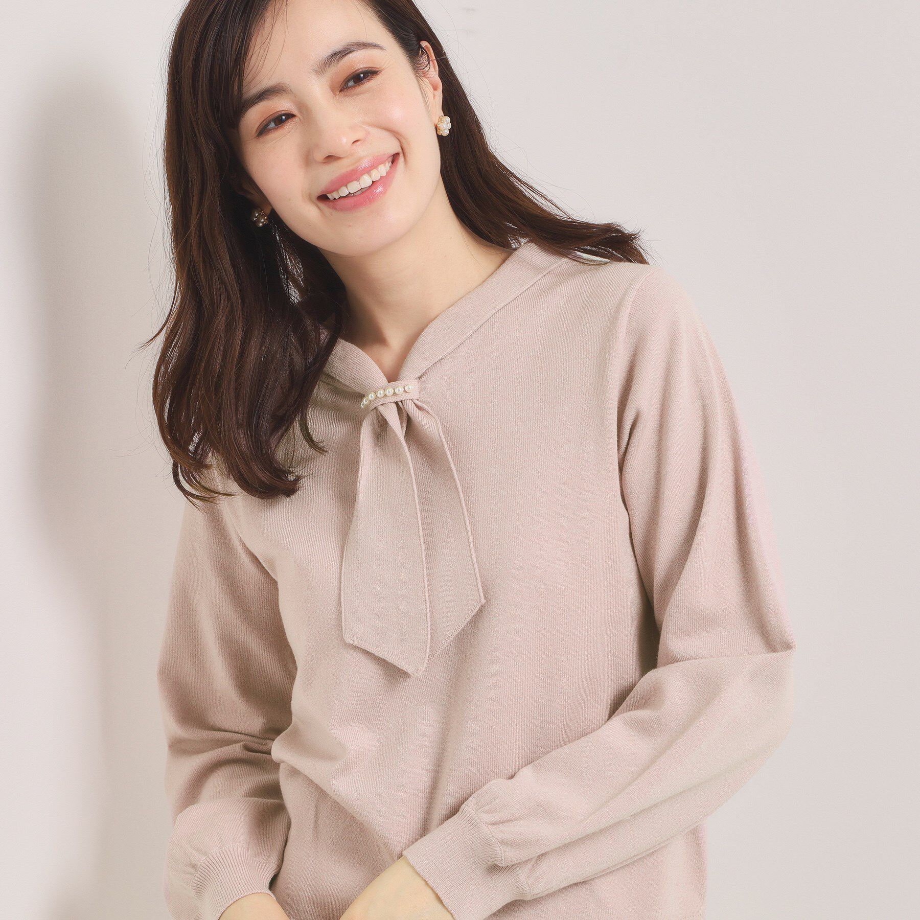 ITS&rsquo;DEMO「【手洗い可】総針ボウタイニット」|ニット・セーター|