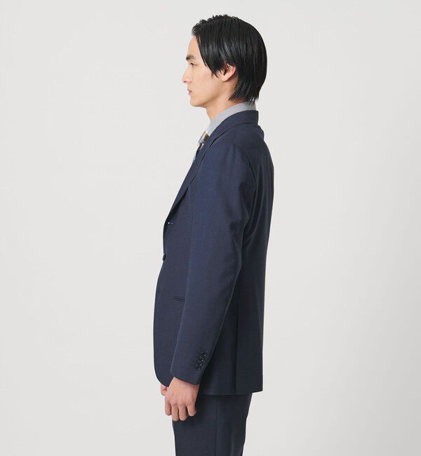 UNITED ARROWS「タスマニアウール ピンチェック シングル 3ボタン スーツ S-MODEL　ヨコストレッチ 撥水」|スーツ|