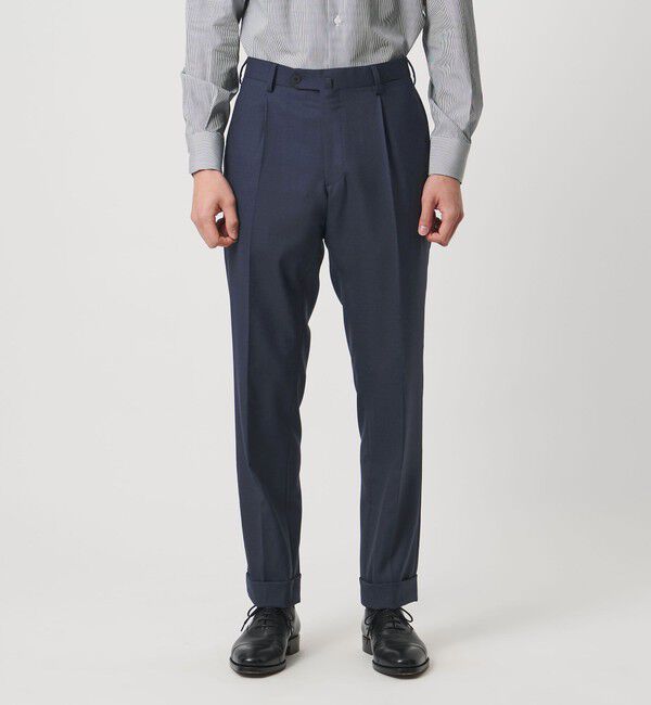 UNITED ARROWS「タスマニアウール ピンチェック シングル 3ボタン スーツ S-MODEL　ヨコストレッチ 撥水」|スーツ|