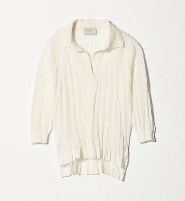 UNITED ARROWS「ランダム プリーツ ニット ‐ウォッシャブル‐」|ニット・セーター|OFF WHITE