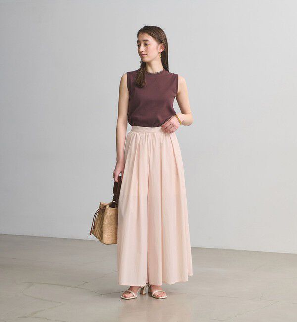 UNITED ARROWS「ギャザー フレア パンツ ‐ウォッシャブル‐」|チノ|