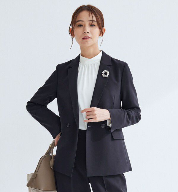 UNITED ARROWS green label relaxing「［size SHORTあり］パウドレ ダブル ジャケット ウォッシャブル ストレッチ」|テーラードジャケット|