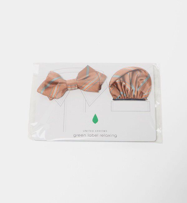 UNITED ARROWS green label relaxing「ボウタイ チーフ セット（ストライプ） / キッズ  手洗い可能」|ネクタイ・蝶ネクタイ|