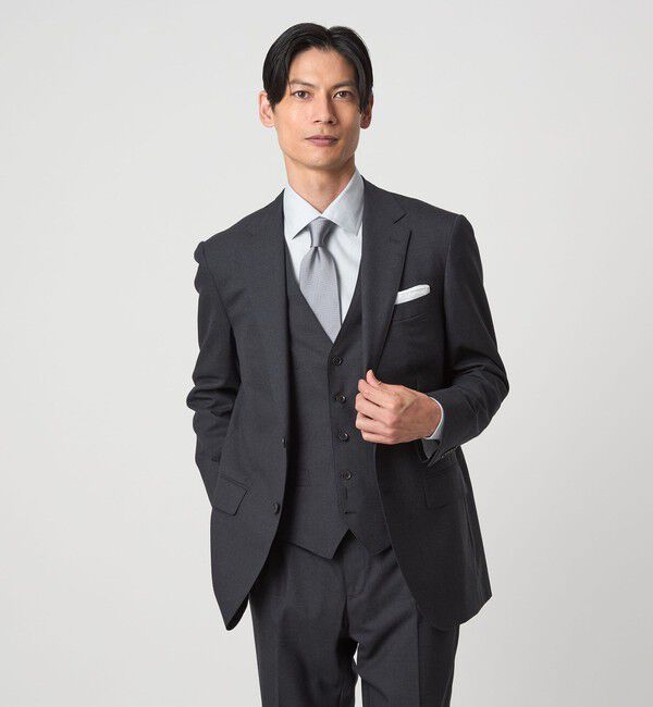 UNITED ARROWS green label relaxing「コットン ヘリンボーン ワイドカラー ドレスシャツ -形態安定-」|シャツ・ブラウス|