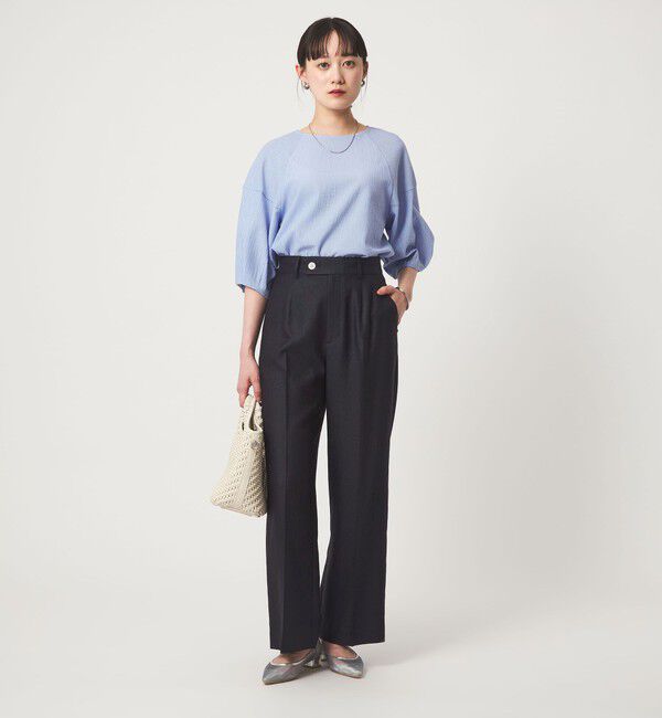 UNITED ARROWS green label relaxing「［size SHORT/TALLあり］リネンライク ストレート パンツ」|スラックス|