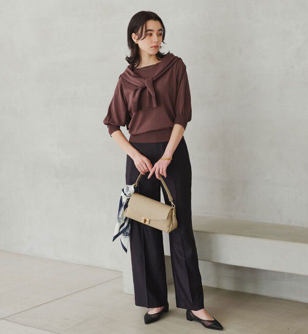 UNITED ARROWS green label relaxing「［size SHORT/TALLあり］リネンライク ストレート パンツ」|スラックス|