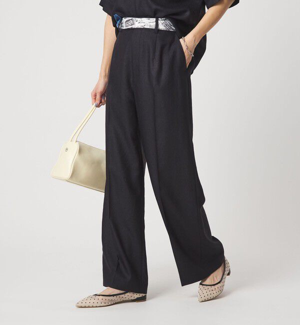 UNITED ARROWS green label relaxing「［size SHORT/TALLあり］リネンライク ストレート パンツ」|スラックス|