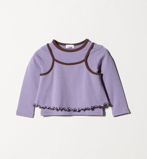 UNITED ARROWS green label relaxing「ボーダーTシャツ＋キャミソール セット / キッズ 100cm-130cm」|Tシャツ・カットソー|PURPLE