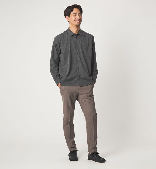 UNITED ARROWS green label relaxing「【WEB限定】JUST fit ウールライク コンフォート シャツ -横ストレッチ-」|シャツ・ブラウス|
