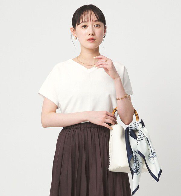 UNITED ARROWS green label relaxing「Vネック プルオーバー ニット ウォッシャブル 接触冷感 UVカット」|ニット・セーター|