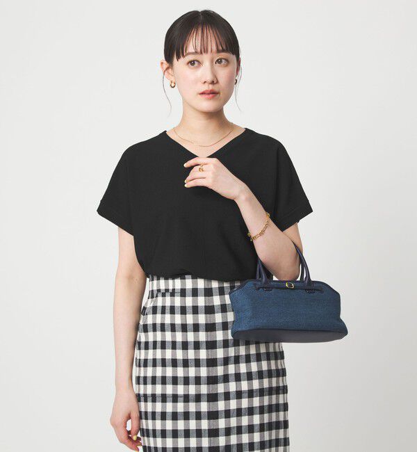 UNITED ARROWS green label relaxing「Vネック プルオーバー ニット ウォッシャブル 接触冷感 UVカット」|ニット・セーター|BLACK