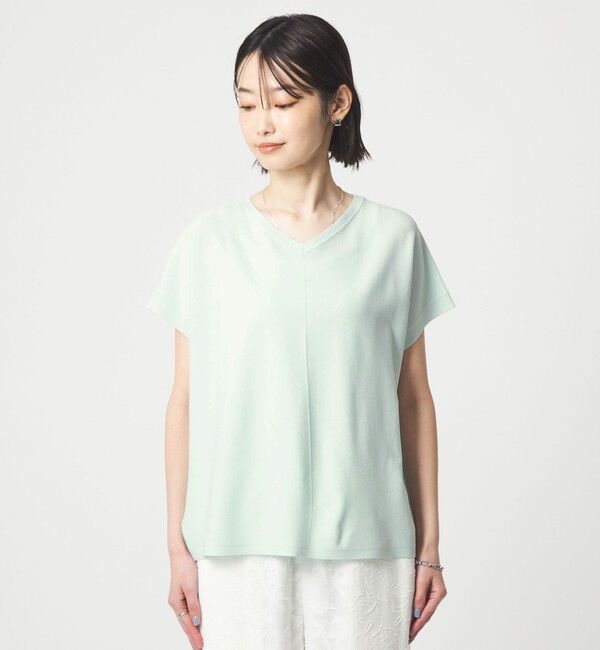 UNITED ARROWS green label relaxing「Vネック プルオーバー ニット ウォッシャブル 接触冷感 UVカット」|ニット・セーター|