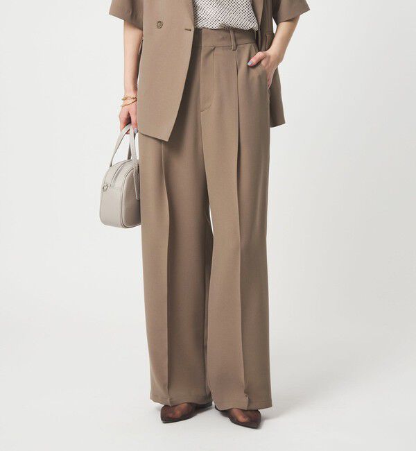 UNITED ARROWS green label relaxing「［size SHORT/TALLあり］エアシカル タック パンツ 接触冷感 通気性」|スラックス|MOCA