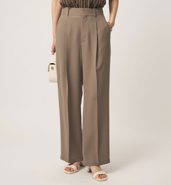 UNITED ARROWS green label relaxing「［size SHORT/TALLあり］エアシカル タック パンツ 接触冷感 通気性」|スラックス|