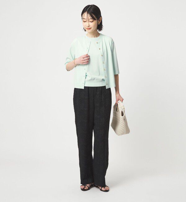 UNITED ARROWS green label relaxing「ハーフスリーブ ニット カーディガン ウォッシャブル 接触冷感 UVカット」|カーディガン|