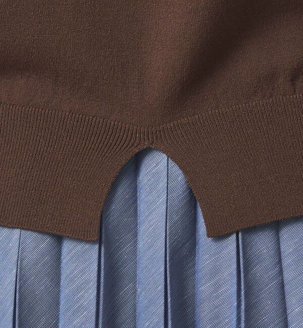 UNITED ARROWS green label relaxing「フレンチスリーブ ニット ウォッシャブル 接触冷感 UVカット」|ニット・セーター|