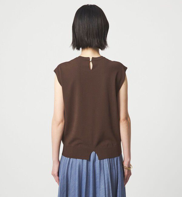 UNITED ARROWS green label relaxing「フレンチスリーブ ニット ウォッシャブル 接触冷感 UVカット」|ニット・セーター|