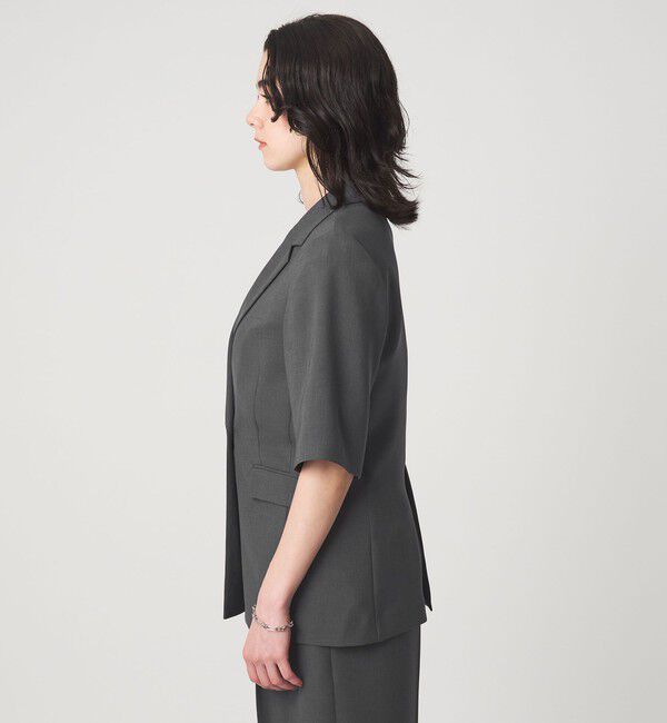 UNITED ARROWS green label relaxing「エアシカル ハーフスリーブ ジャケット  マシンウォッシャブル 接触冷感 通気性」|テーラードジャケット|