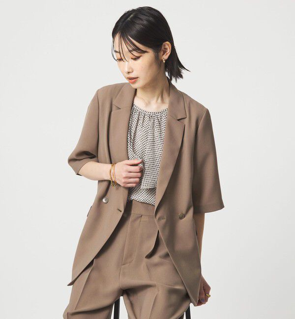 UNITED ARROWS green label relaxing「エアシカル ハーフスリーブ ジャケット  マシンウォッシャブル 接触冷感 通気性」|テーラードジャケット|