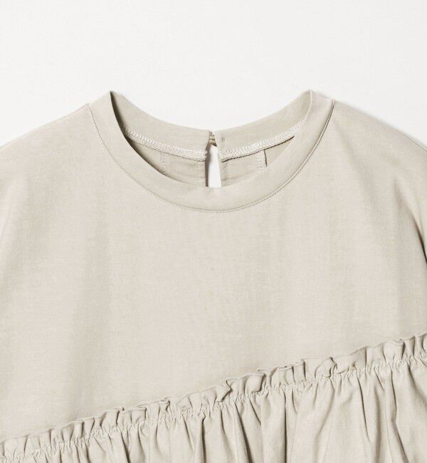 UNITED ARROWS green label relaxing「【WEB限定】＜at ease＞フリル カットソー 接触冷感 UVカット 遮熱」|Tシャツ・カットソー|