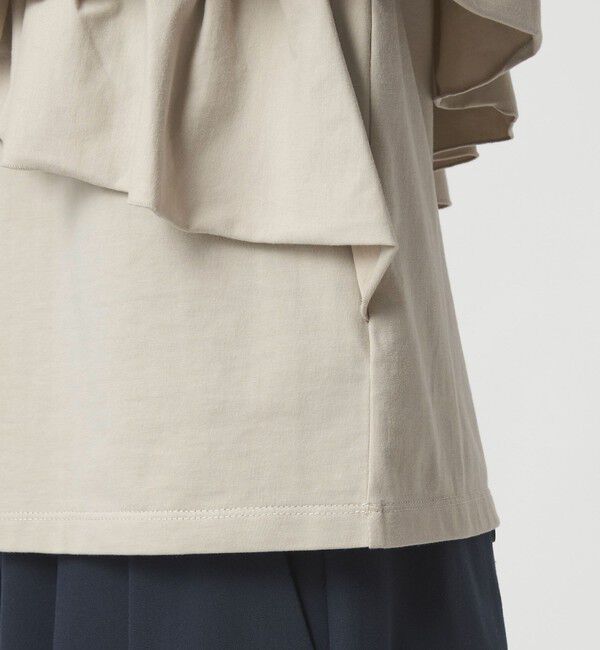 UNITED ARROWS green label relaxing「【WEB限定】＜at ease＞フリル カットソー 接触冷感 UVカット 遮熱」|Tシャツ・カットソー|