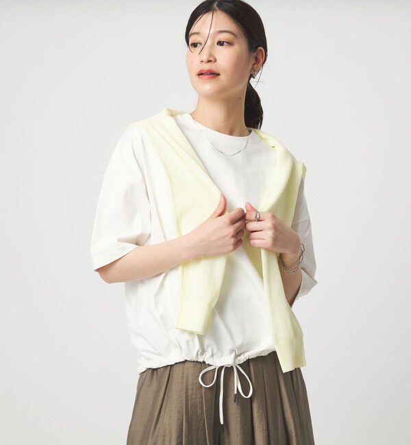 UNITED ARROWS green label relaxing「【WEB限定】＜at ease＞ドロスト カットソー 接触冷感 UVカット 遮熱」|Tシャツ・カットソー|