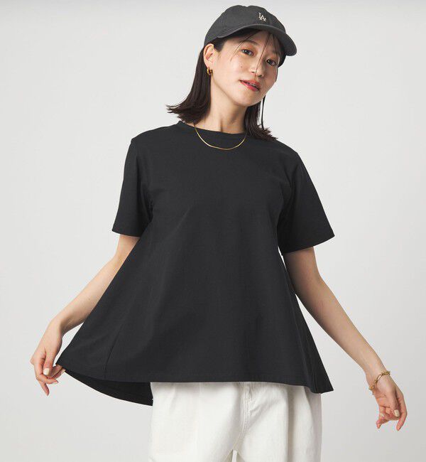 UNITED ARROWS green label relaxing「【WEB限定】＜at ease＞バック フレア カットソー  接触冷感 UVカット 遮熱」|Tシャツ・カットソー|