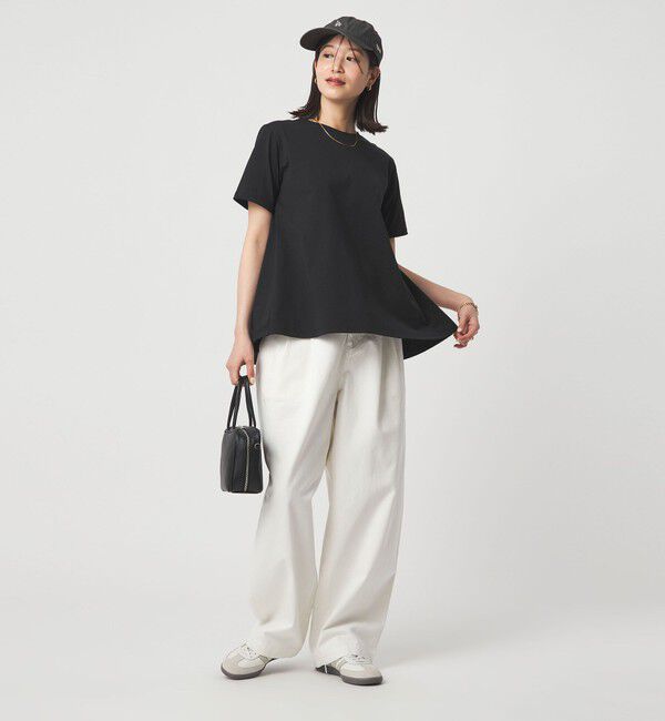 UNITED ARROWS green label relaxing「【WEB限定】＜at ease＞バック フレア カットソー  接触冷感 UVカット 遮熱」|Tシャツ・カットソー|