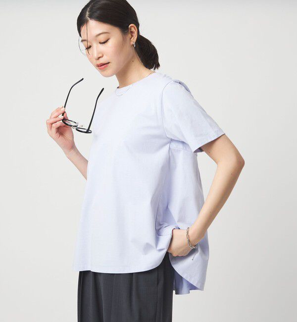 UNITED ARROWS green label relaxing「【WEB限定】＜at ease＞バック フレア カットソー  接触冷感 UVカット 遮熱」|Tシャツ・カットソー|