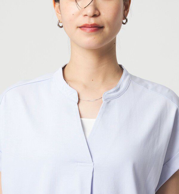 UNITED ARROWS green label relaxing「【WEB限定】＜at ease＞スキッパー カットソー 接触冷感 UVカット 遮熱」|Tシャツ・カットソー|