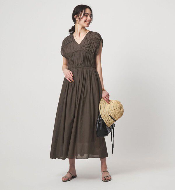 UNITED ARROWS green label relaxing「ティアード ギャザー ワンピース」|ワンピース|