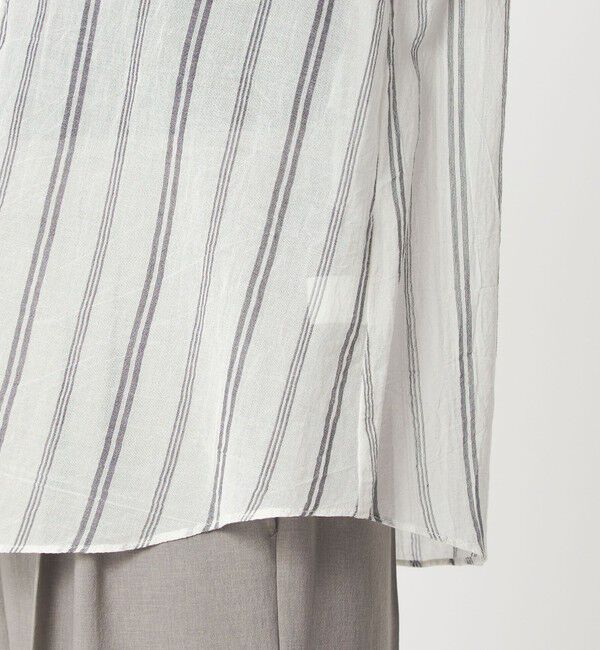 UNITED ARROWS green label relaxing「100/2 ラッフルカラー ノースリーブ ブラウス」|シャツ・ブラウス|