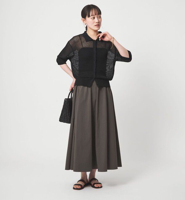 UNITED ARROWS green label relaxing「メッシュ ポロカーディガン ニット ウォッシャブル」|カーディガン|