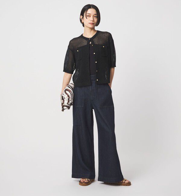 UNITED ARROWS green label relaxing「【結論シリーズ】デイリーメッシュカーデ ウォッシャブル」|カーディガン|