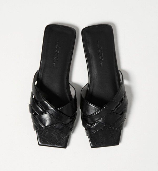 UNITED ARROWS green label relaxing「イントレ フラット サンダル」|サンダル|BLACK